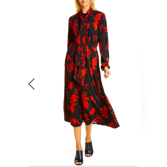 Tory Burch Dresses & Skirts - Tory Burch Floral Jersey Dress in Black Mountain Paisley sz L Large